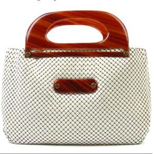 Vintage 1920's Whiting & Davis Co White Mesh Purse
